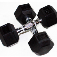 USA Troy HDR Rubber Hex Dumbbells (3-100lbs)